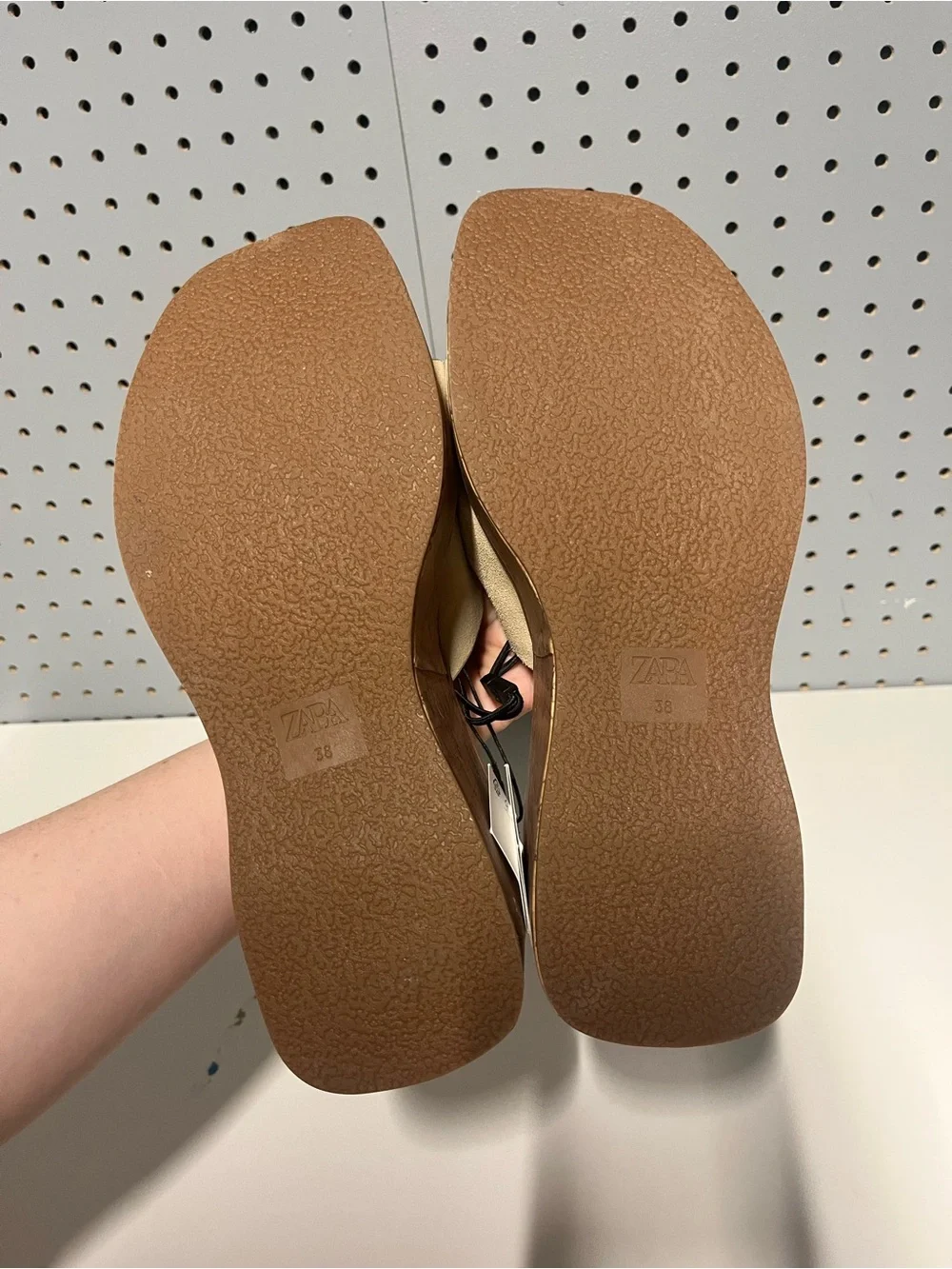 NWT Zara Leather Chunky Platform Sandal